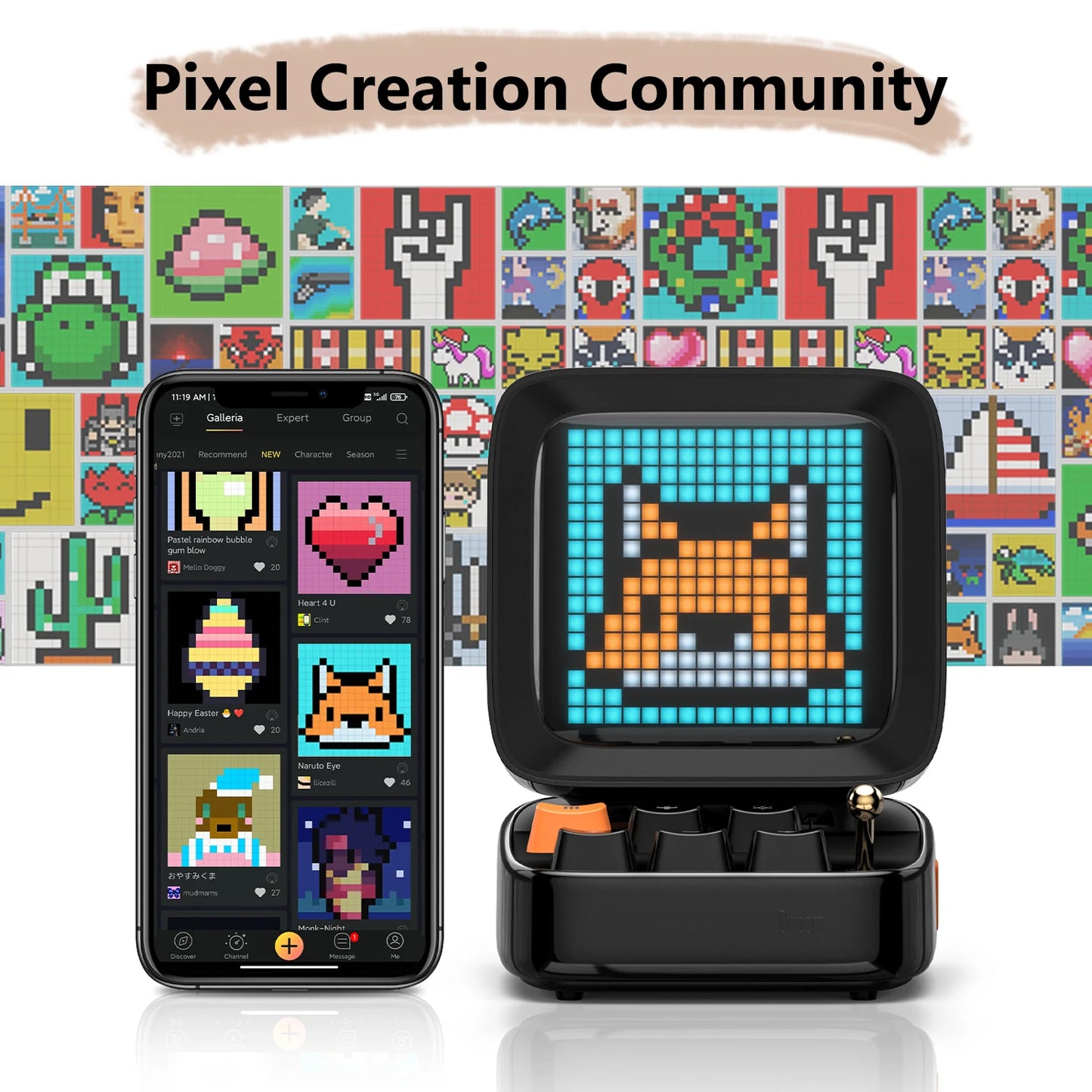 Divoom Ditoo Plus – Retro Pixel Art Bluetooth Reproduktor